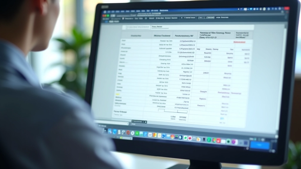 Financial reporting spreadsheet showing budget columns, actual spending, and variance calculations with clear headings