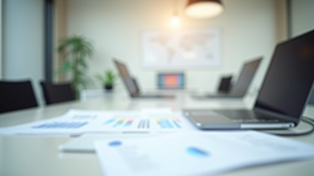 Non-profit accounting and financial reporting workspace with documents and technology