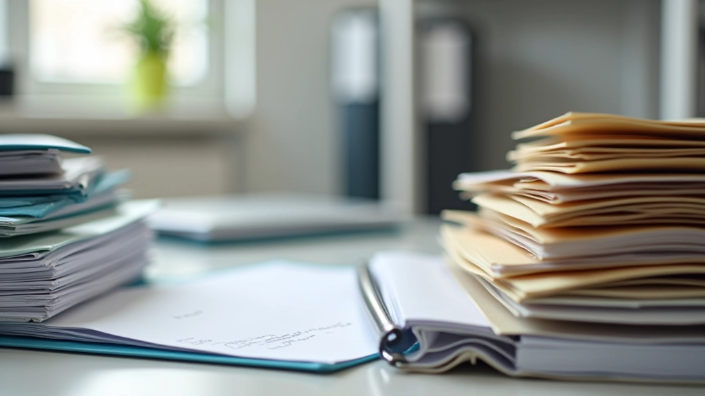 Organized filing system showing categorized grant documentation, receipts, and financial records in clearly labeled folders